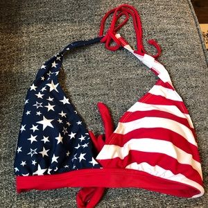 Flag Swimsuit Top sz XL